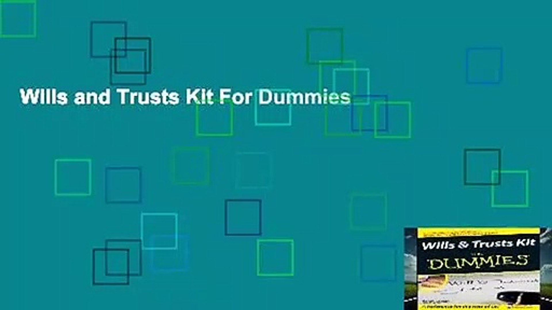 Wills and trusts for dummies