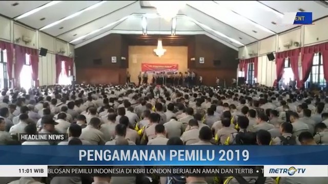 Polrestabes Bandung Gelar Apel Pengamanan Pemilu 2019