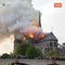 Notre Dame Cathedral in Paris on fire