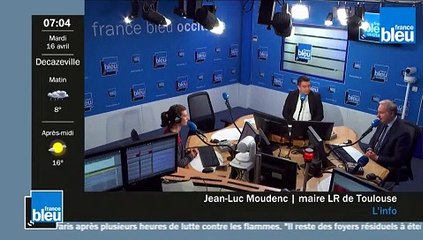 Incendie de Notre- Dame  le maire de Toulouse Jean Luc Moudenc solidaire