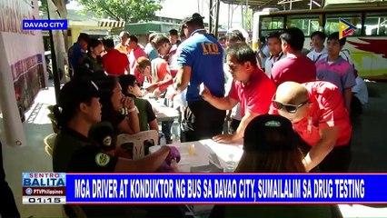 Mga driver at konduktor ng bus sa Davao City, sumailalim sa drug testing