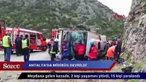 Antalya’da midibüs devrildi:  Ölü ve yaralılar var