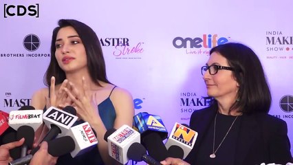 Tamanna Bhatia H0T In Silky Dress At New Makeup Launch