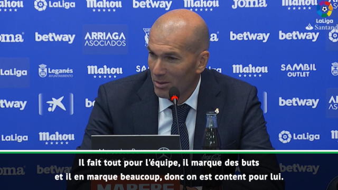 32e j. - Zidane : "Benzema marque beaucoup, nous sommes contents pour lui"