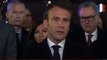 La réaction du président de la république française Emmanuel Macron après l'incendie de la cathédrale  Notre Dame de Paris.
