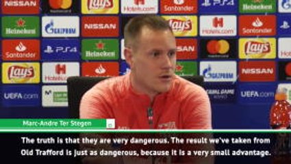 Ter Stegen wary of 'very dangerous' Man United