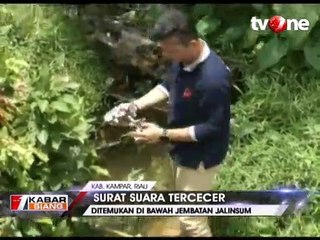 Ribuan Surat Suara Tercecer di Jalan di Kampar Riau
