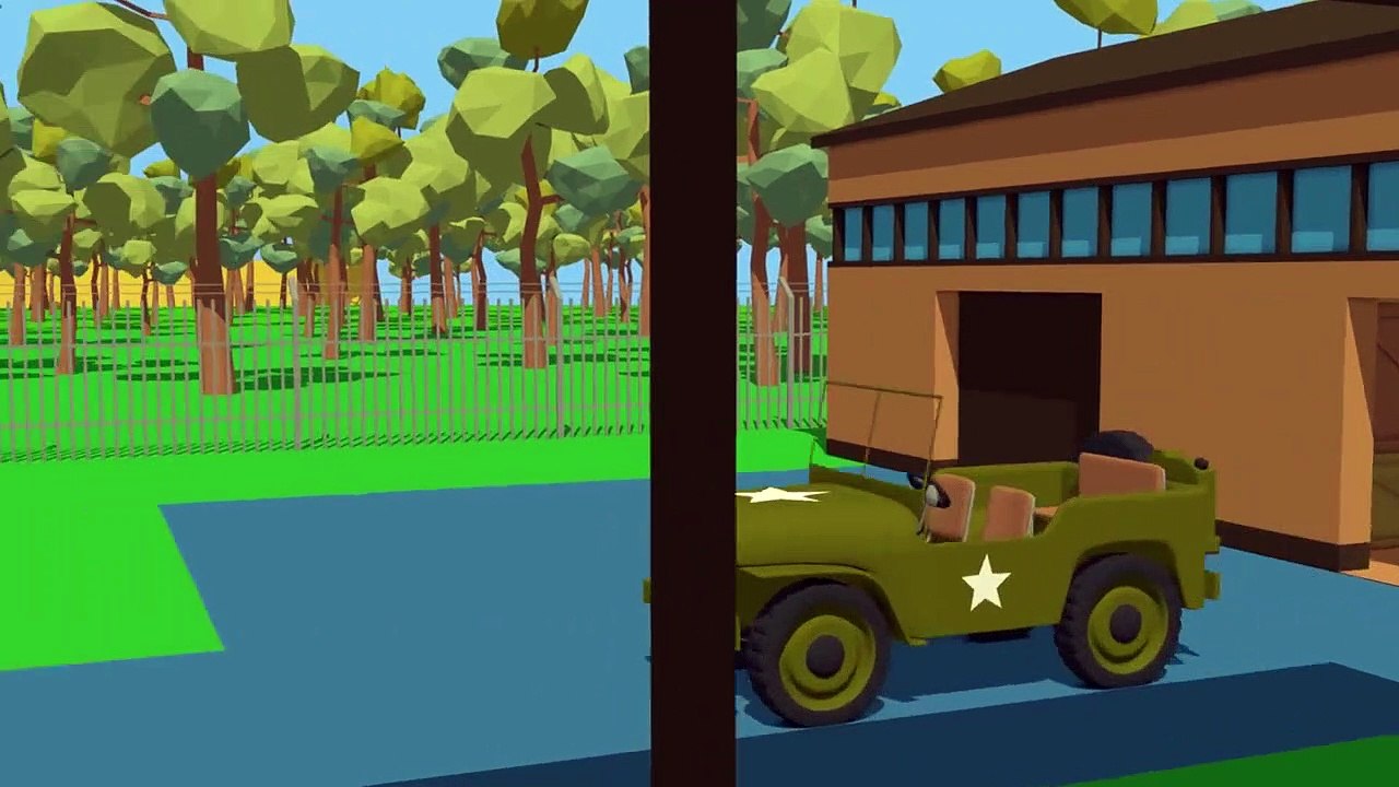 دبابة وسيارة جيب - تشكيل ويستخدم للأطفال | Bajka Maszyny Wojenne. جيب