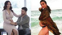 PREGNANT Amy Jackson FLAUNTS Her HUGE BABY BUMP On the Beach