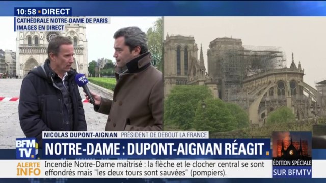 Nicolas Dupont-Aignan sur Notre-Dame: On veut savoir pourquoi c'est arrivé