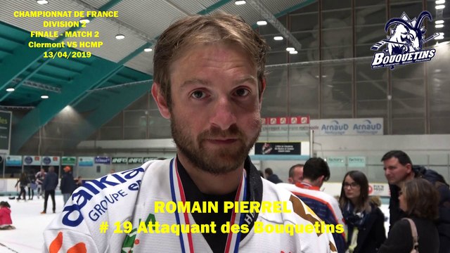 Hockey sur glace Interview de Romain Pierrel 2019-03 Attaquant des Bouquetins de Courchevel-Méribel-Pralognan