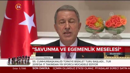 Milli Savunma Bakanı Hulusi Akar'dan S-400 ve F-35 açıklaması