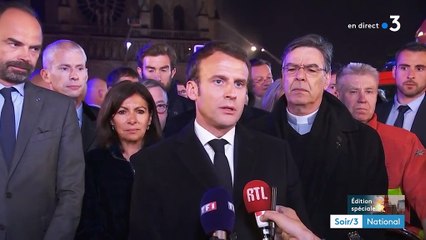 Emmanuel Macron : "Nous rebâtirons" Notre-Dame de Paris