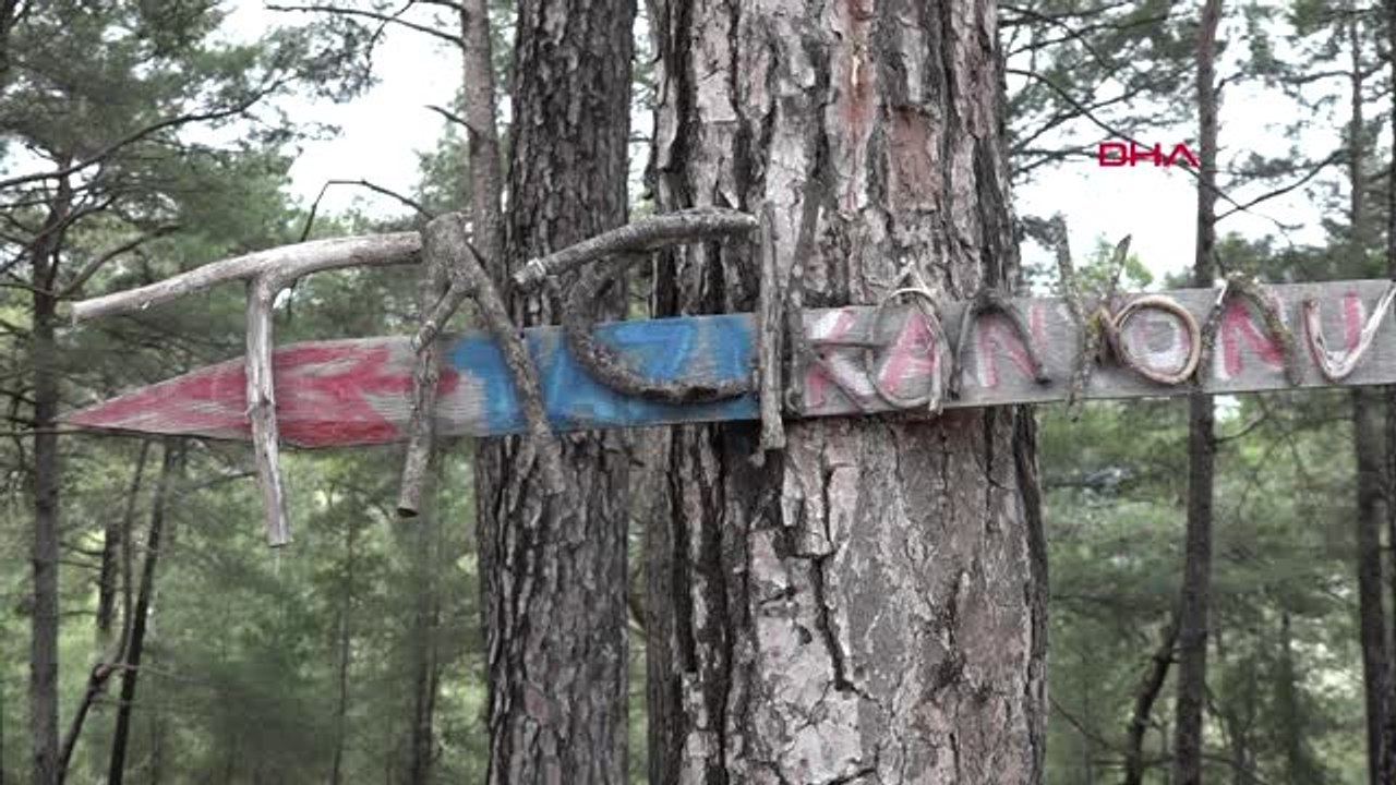 Antalya Tazı Kanyonu'nda Tehlikeli Poz