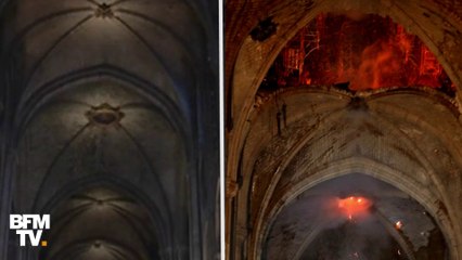 Les terribles images de Notre-Dame avant et après l’incendie