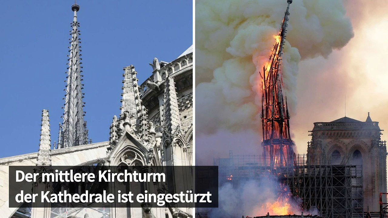 Vorher/Nachher: So hat das Feuer in Notre-Dame gewütet