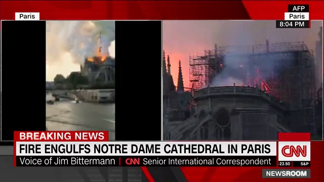 Fire engulfs Notre Dame cathedral in Paris