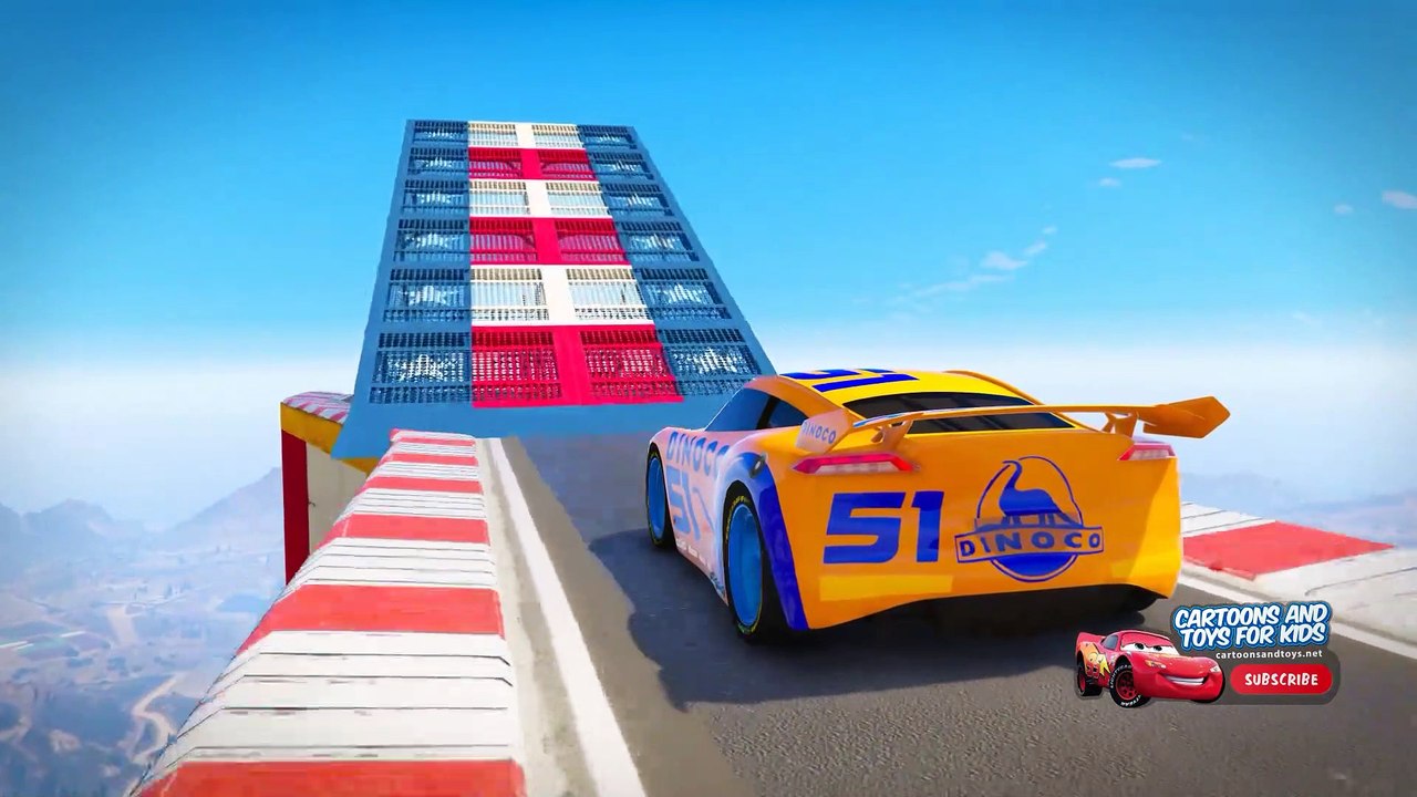 Cars 3 Lightning Mcqueen Target Jump Challenge  #Jackson Storm Cruz Ramirez Paul Conrev