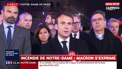 Notre-Dame de Paris victime d'un incendie : Emmanuel Macron s'exprime (vidéo)