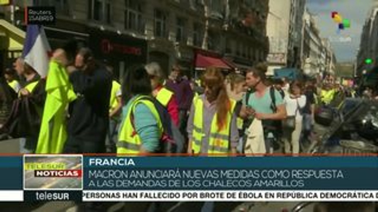 Francia: responderá Macron a demandas de los Chalecos Amarillos