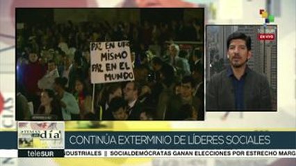 Continúa en Colombia la ola de crímenes contra líderes sociales