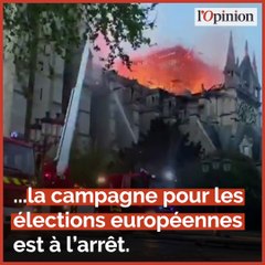 Télécharger la video: Incendie de Notre-Dame de Paris: la campagne pour les élections européennes à l’arrêt