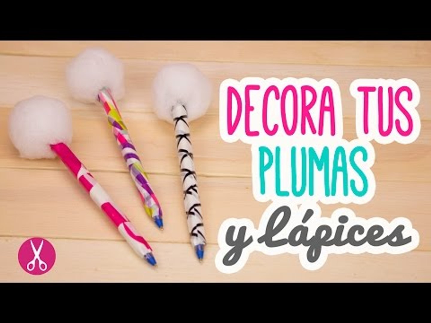DIY Decora tus Bolígrafos / Plumas con Pompones!! | Mini Tip#87 Catwalk ♥ -  Vídeo Dailymotion