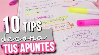 10 IDEAS PARA DECORAR TUS APUNTES BONITOS + ¡TIPS DE ESTUDIO! ✏️ REGRESO A CLASES