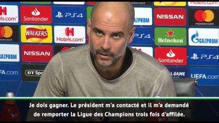 Quarts - Guardiola : "Gagner la LdC trois fois d'affilée"