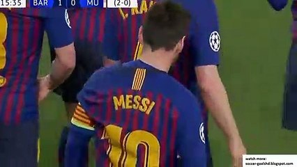 Lionel Messi 2nd Goal - Barcelona vs Manchester United 2-0 16/04/2019