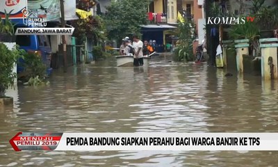 Pemkab Bandung Siapkan Perahu Bagi Warga Terdampak Banjir Untuk ke TPS