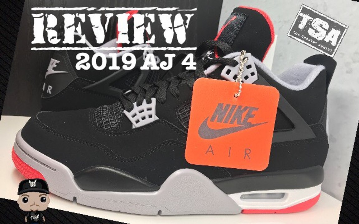 Air Jordan Bred 4 IV 2019 Retro Sneaker HONEST Detailed Review + Sizing