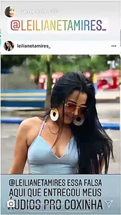 Ex- Babá de Mileide Mihaile, Clarice Silva expõe ig @noticiadiaria em stories do Instagram e nega entrevista para canal no Youtube.