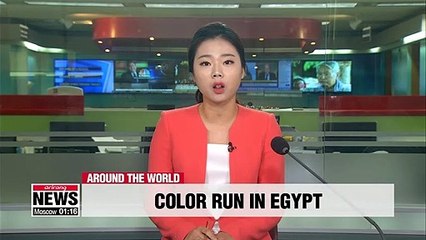 4,000 people take part in world's famous festive marathon Color Run in Egypt