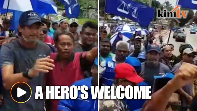 KJ gets a hero's welcome in Rantau