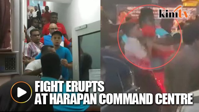 Fight erupts at Harapan command centre following news of defeat