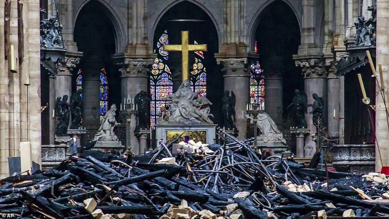 The miracle of the fire of Notre Dame cathedral, the heart of France