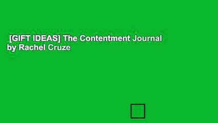 [GIFT IDEAS] The Contentment Journal by Rachel Cruze