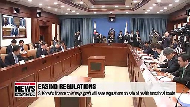 S. Korea's finance chief says gov't will ease regulations on sale of health functional foods