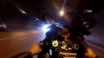 İstanbul’da motosikletli magandanın sevgilisiyle tek teker terörü kamerada