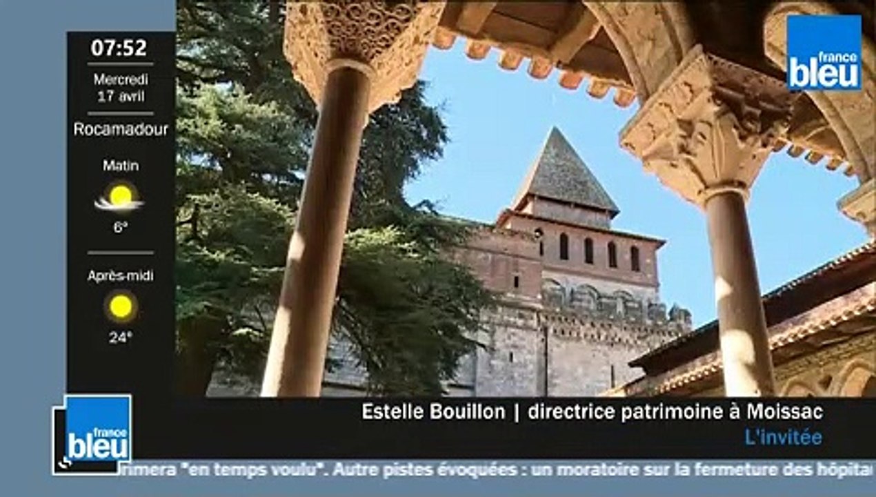 Estelle Bouillon  directrice du patrimoine à Moissac invitée de France Bleu Occitanie