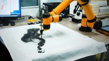 AI robot creates Chinese traditional ink paintings