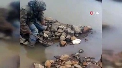 Yılanı kurtaran çobanların cesaretleri korkuttu