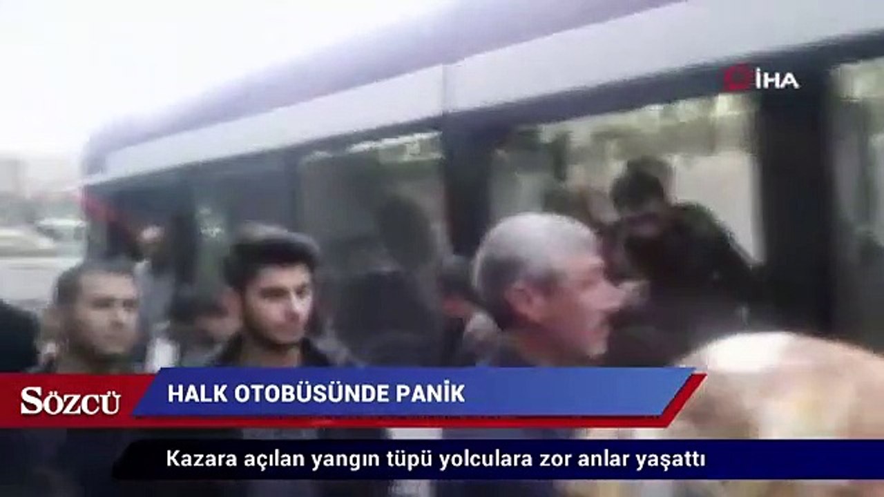 Halk otobüsünde panik