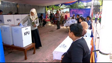 Indonesians await 'quick count' after country's biggest election