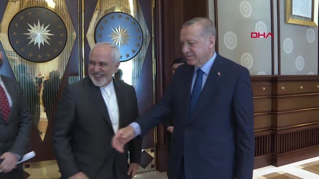 Ankara Cumhurbaşkanı Erdoğan İran Dışişleri Bakanı Zarif İ Kabul Etti
