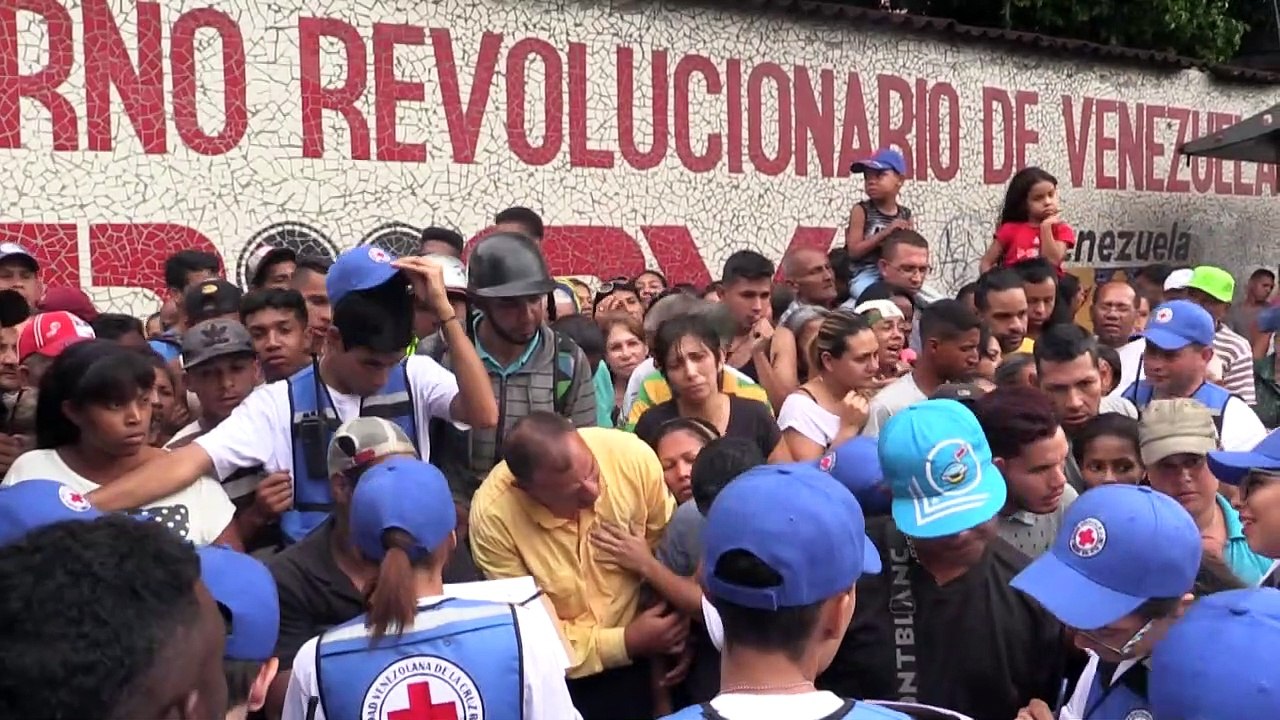Lang ersehnte hilfsgüter werden in venezuela verteilt