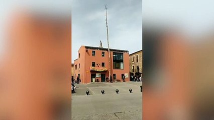 Accidente durante la tala un árbol en Cornellá del Terri