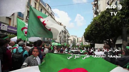 الجزائريون نزلوا إلى الشارع للجمعة التاسعة على التوالي
