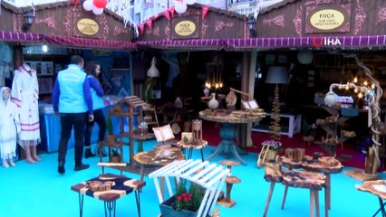 Soğuk demir parmaklıklar arkasında üretilen ürünler göz doldurdu